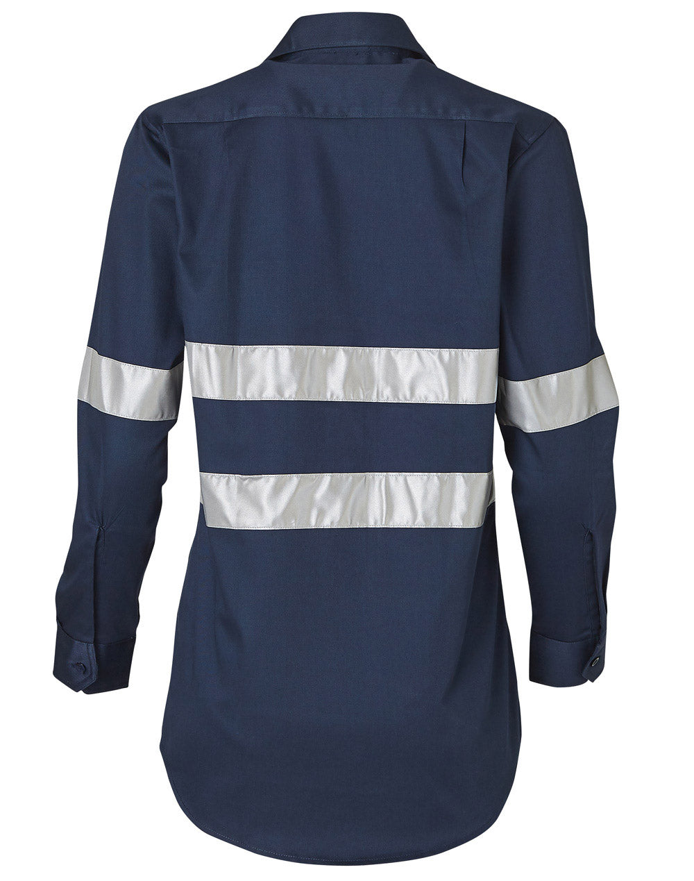 Women's Cotton Drill Work Shirt With 3M Tapes - Back
