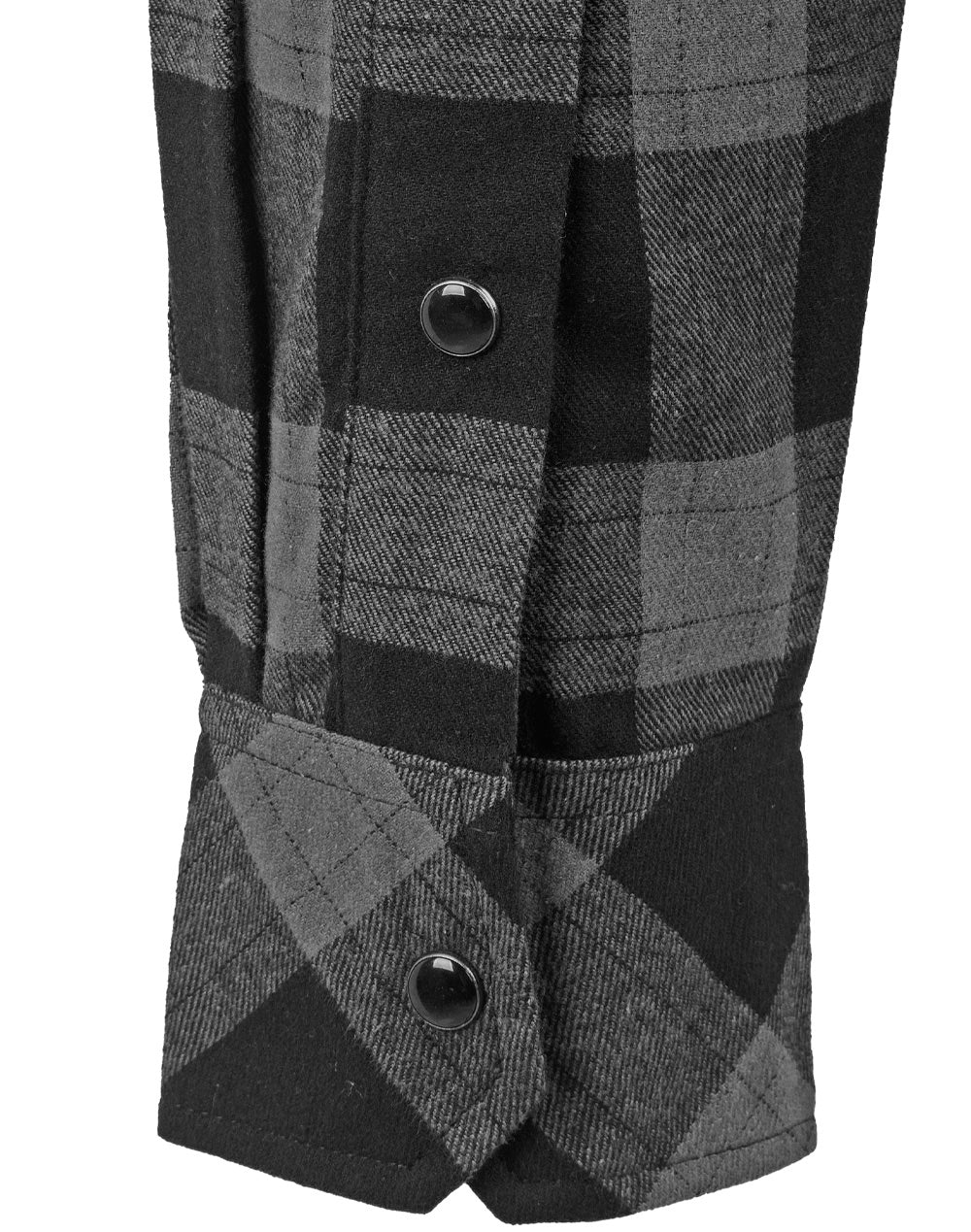 Unisex Classic Flannel Plaid Ls Shirt - Black/Charcoal - View