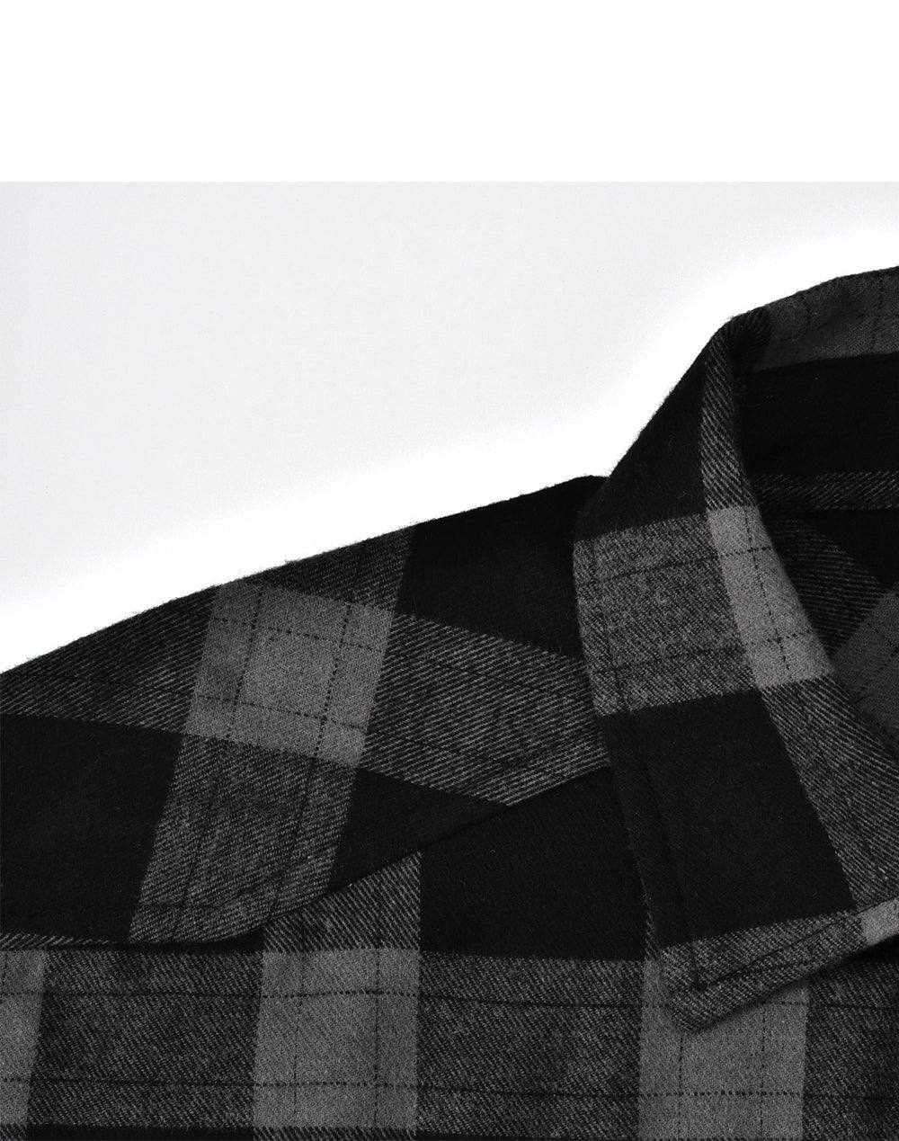 Unisex Classic Flannel Plaid Ls Shirt - Black/Charcoal - View