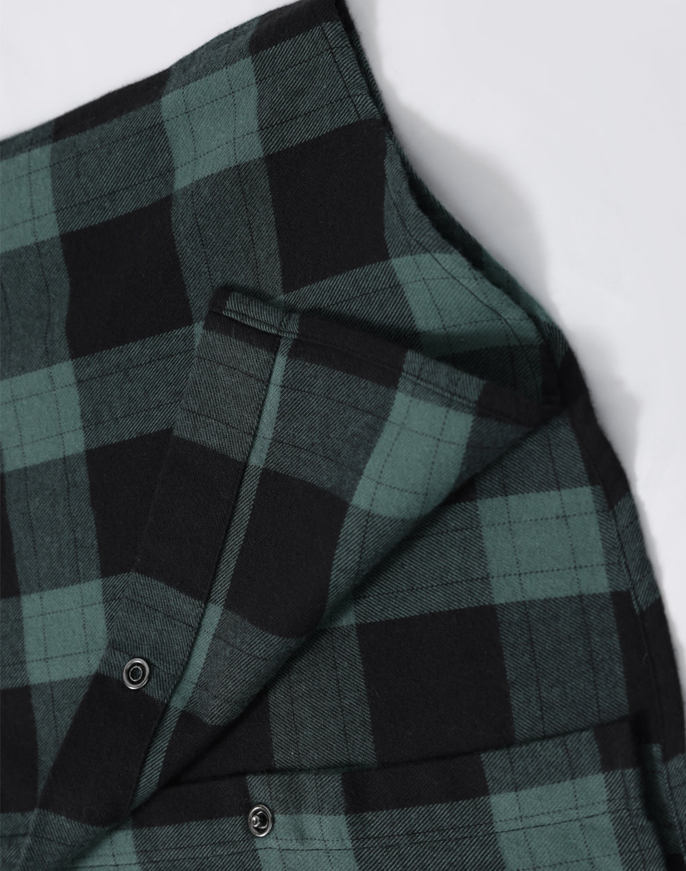 Unisex Classic Flannel Plaid Ls Shirt - Black/Moss - View