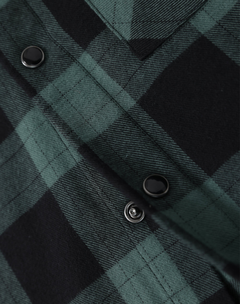 Unisex Classic Flannel Plaid Ls Shirt - Black/Moss - View