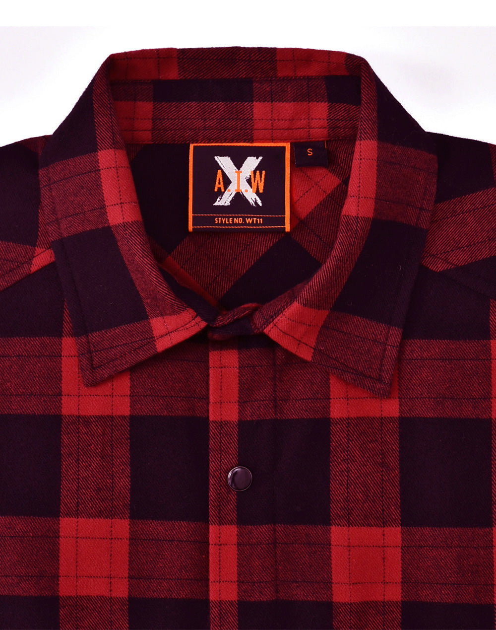 Unisex Classic Flannel Plaid Ls Shirt - Black/Wine - View