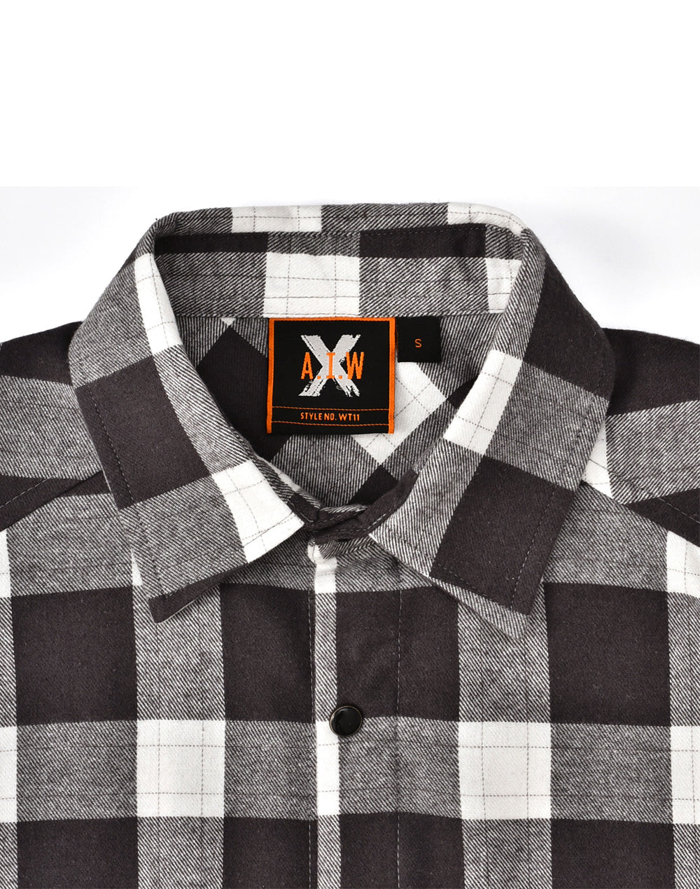 Unisex Classic Flannel Plaid Ls Shirt - Charcoal/White - View