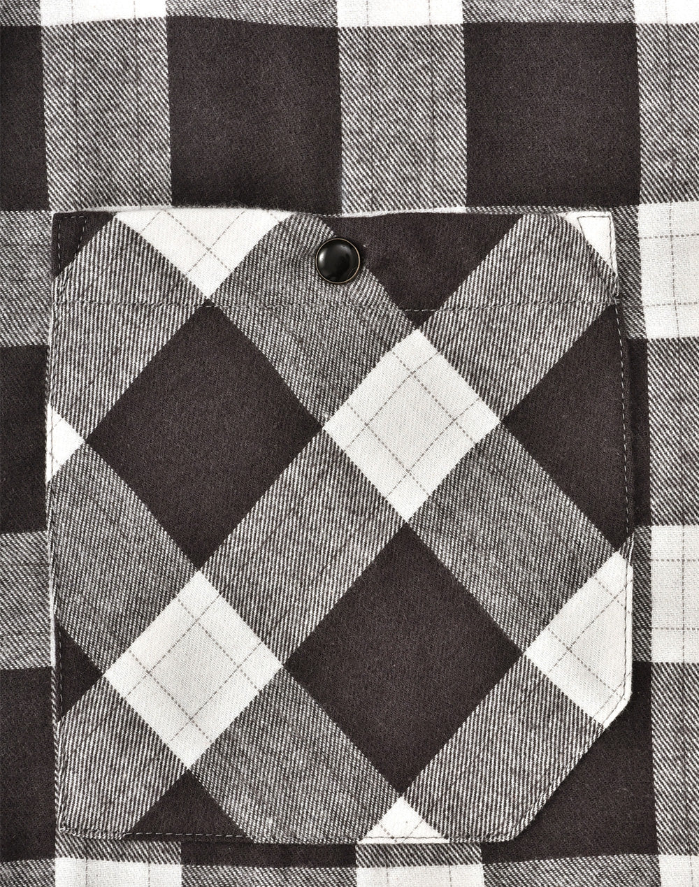 Unisex Classic Flannel Plaid Ls Shirt - Charcoal/White - View