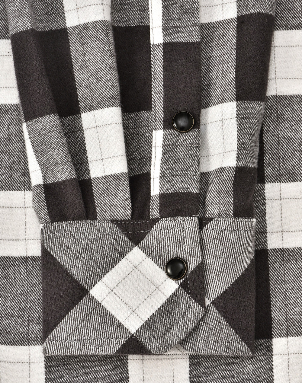 Unisex Classic Flannel Plaid Ls Shirt - Charcoal/White - View