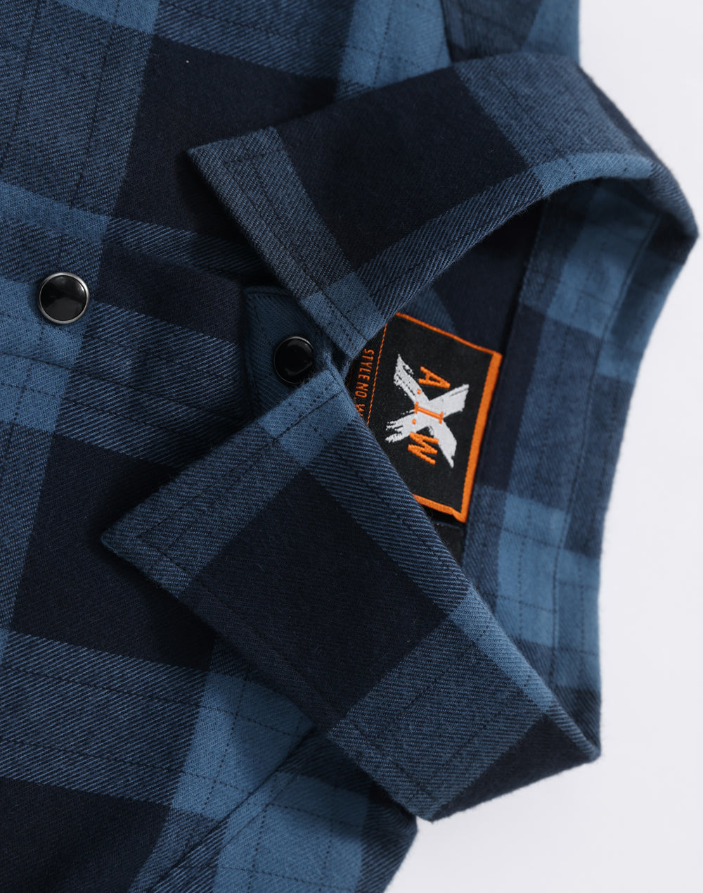 Unisex Classic Flannel Plaid Ls Shirt - Navy/Slate - View