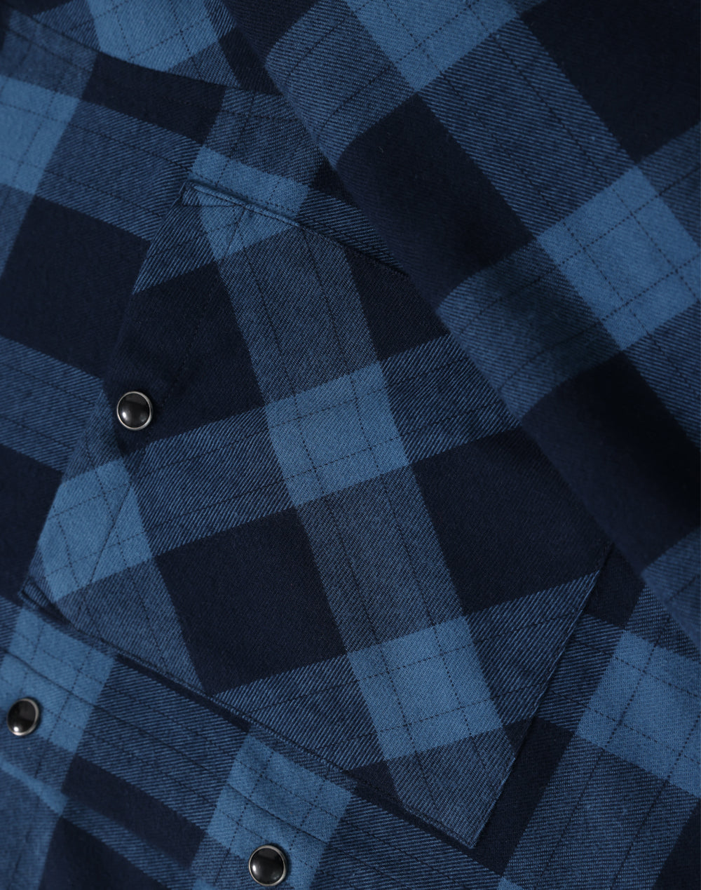 Unisex Classic Flannel Plaid Ls Shirt - Navy/Slate - View