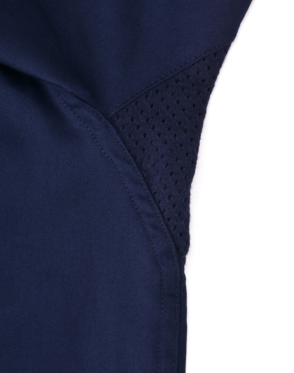 Unisex Cool Breeze Closed Front Ls Work Shirt - Navy - View