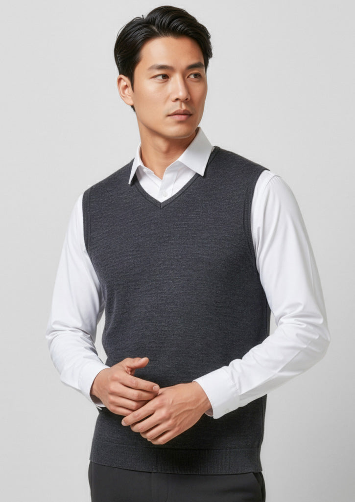 Milano Mens Vest - Charcoal - Model