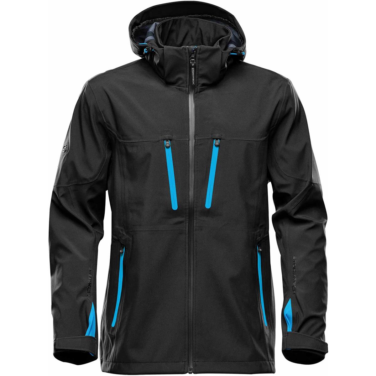 Men's Patrol Softshell - Black / Electric Blue - Front
