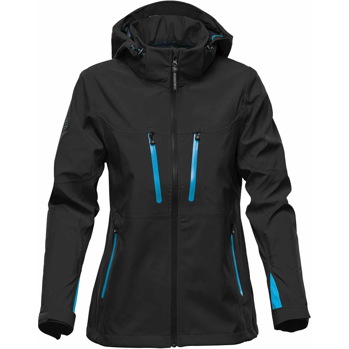 Women's Patrol Softshell - Black / Electric Blue - Front