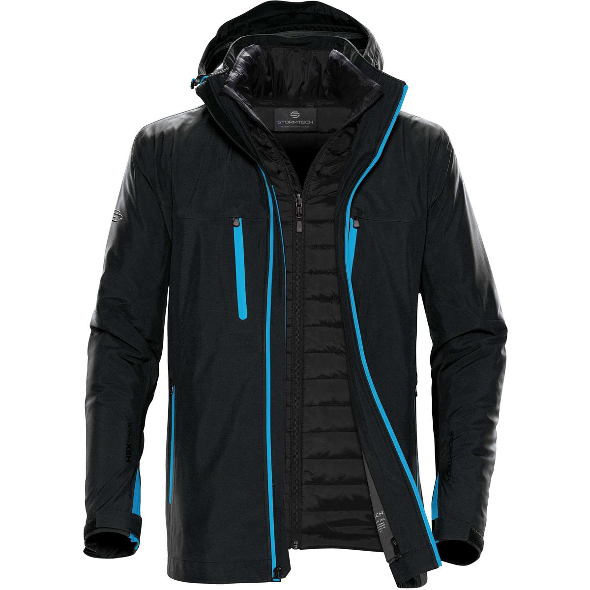 Men's Matrix System Jacket - Black / Electric Blue - Front