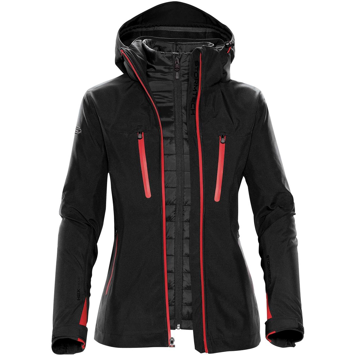 Women's Matrix System Jacket - Black / Bright Red - Front