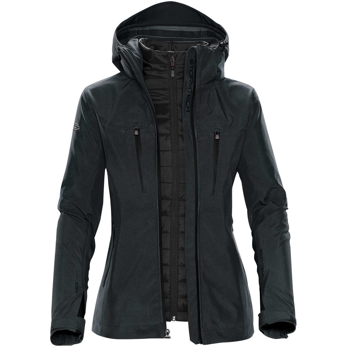 Women's Matrix System Jacket - Charcoal Twill / Black - Front