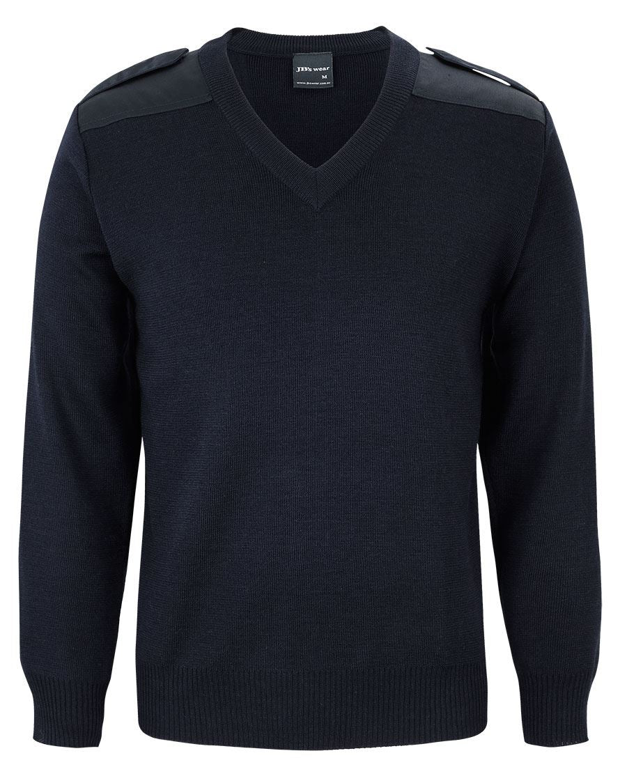 JB's Epaulette Jumper - Dark Navy - Front