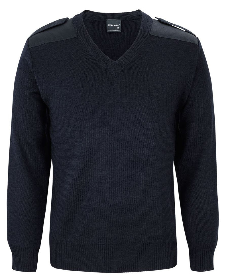 JB's Epaulette Jumper - Dark Navy - Front
