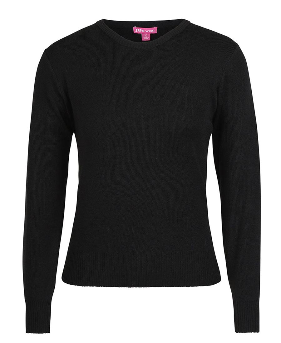 JB's Ladies Corporate Crew Neck Jumper - Dark Navy - Front
