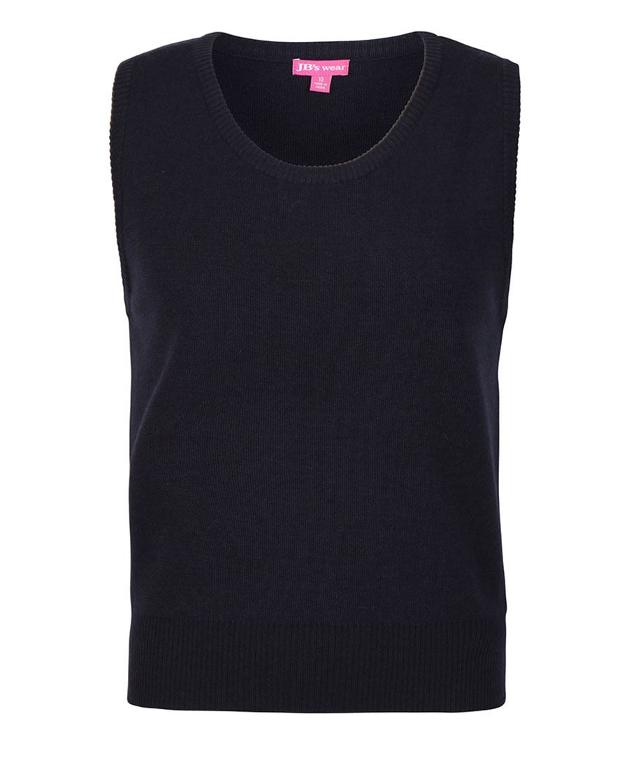 JB's Ladies Corporate Crew Neck Vest - Dark Navy - Front