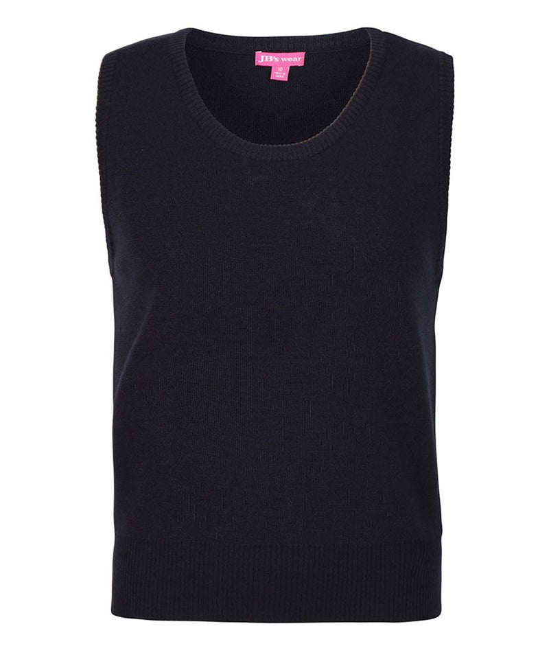 JB's Ladies Corporate Crew Neck Vest - Dark Navy - Front