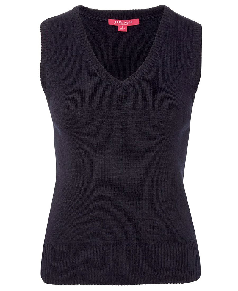 JB's Ladies Knitted Vest - Dark Navy - Front