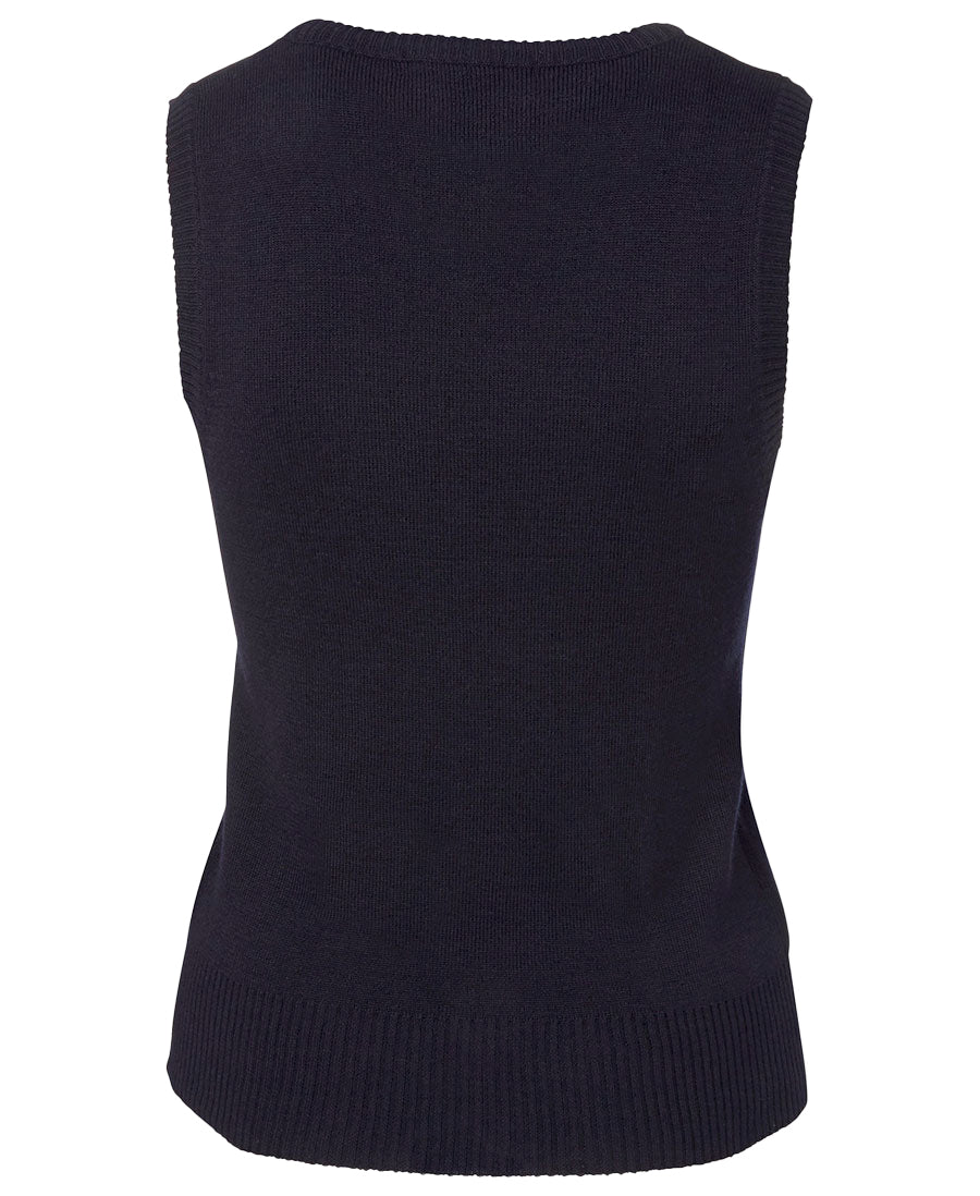 JB's Ladies Knitted Vest - Dark Navy - Back
