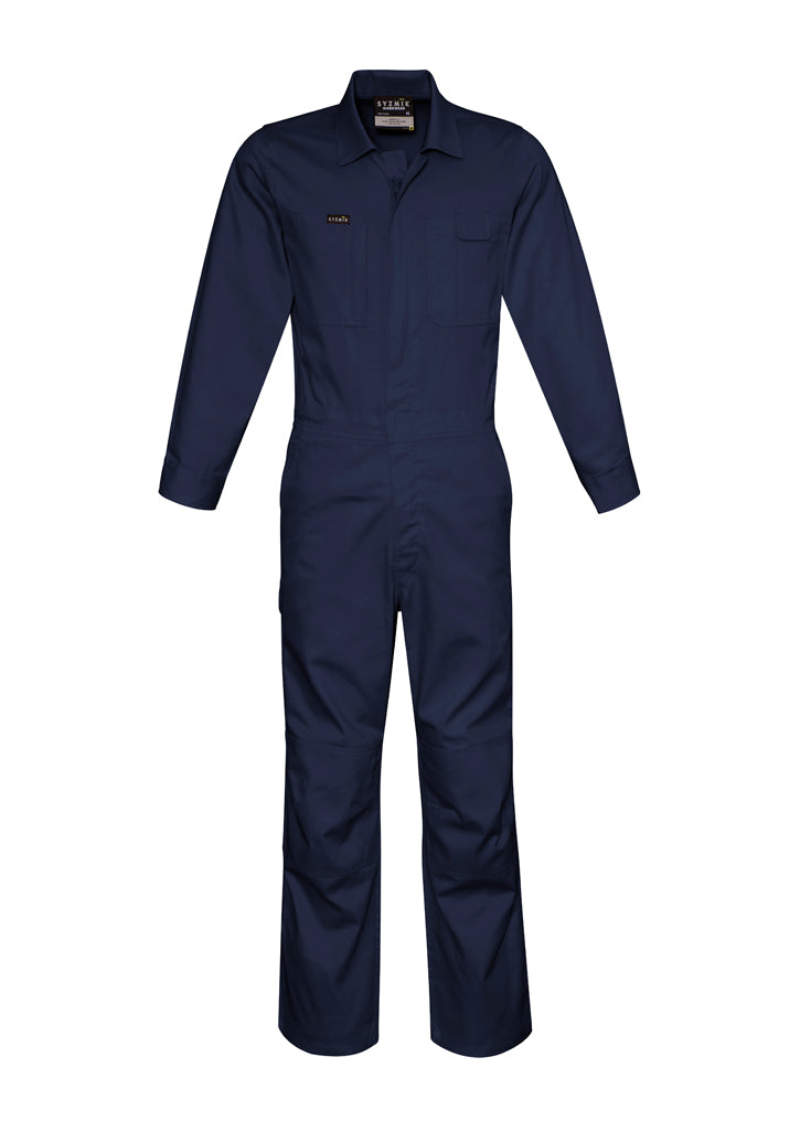 Mens Lightweight Cotton Drill Overall - Navy - Front