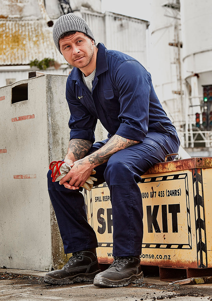 Mens Lightweight Cotton Drill Overall - Navy - Model