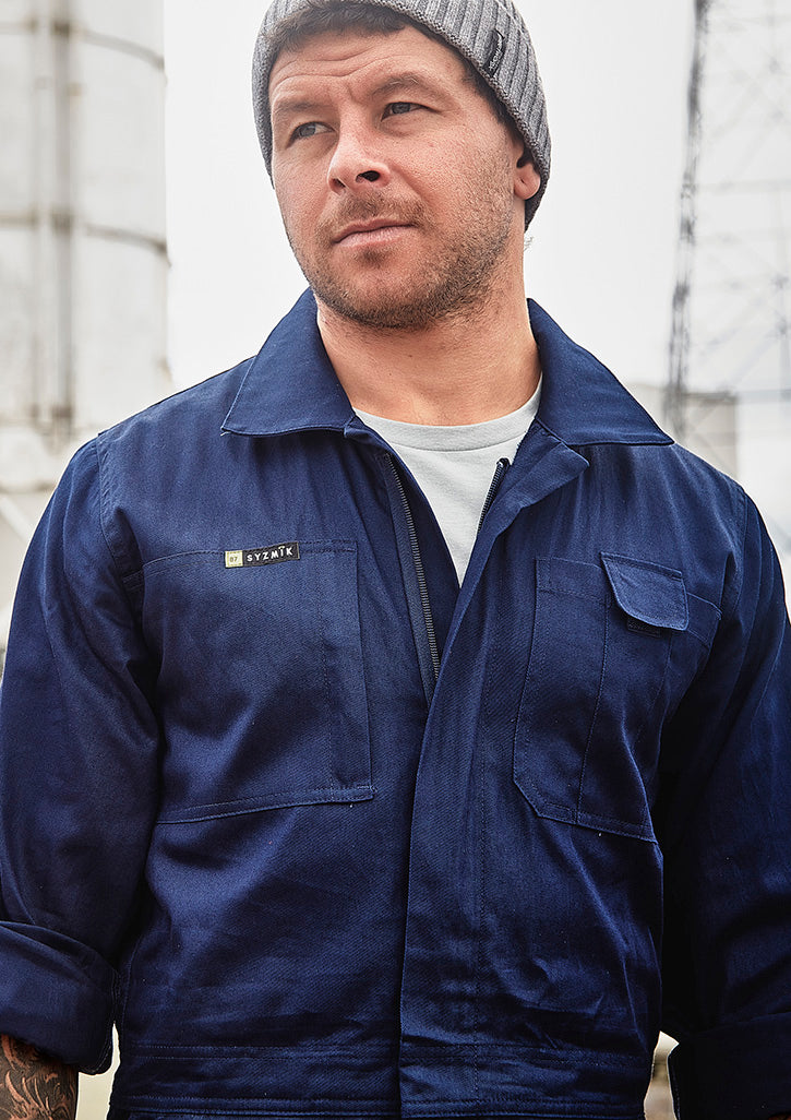 Mens Lightweight Cotton Drill Overall - Navy - Model