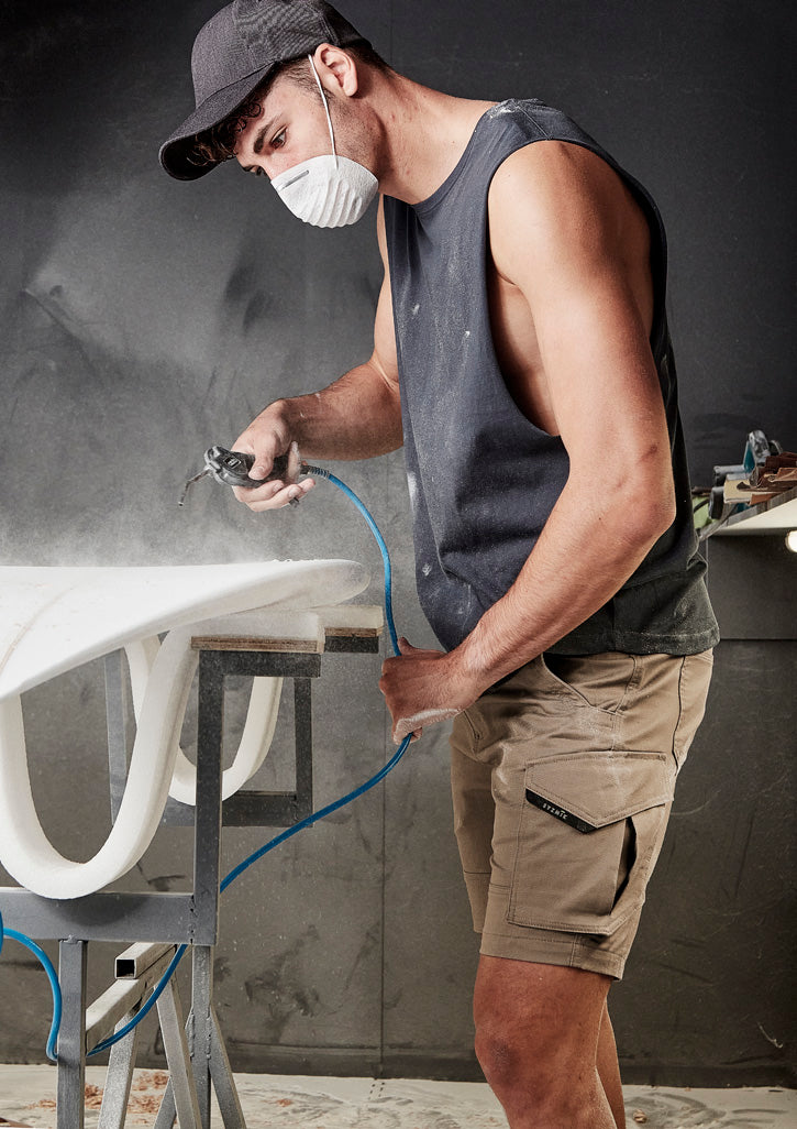 Mens Streetworx Sleeveless Tee - Petrol Blue - Model