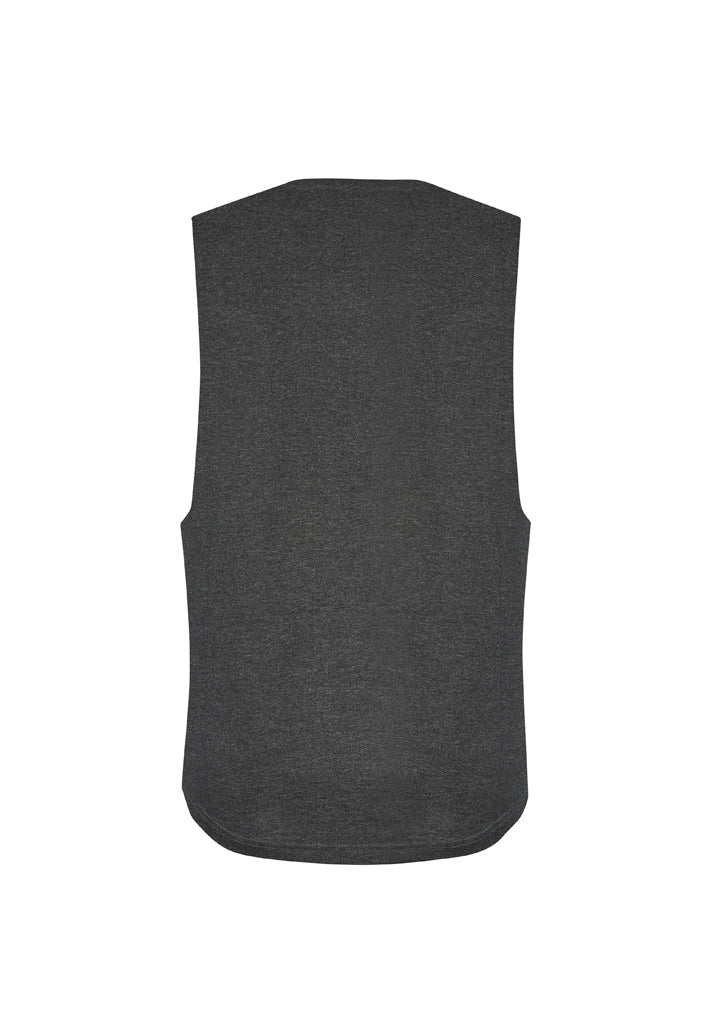 Mens Streetworx Sleeveless Tee - Charcoal Marle - Back