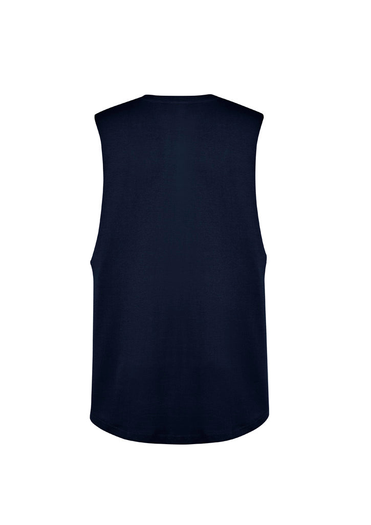 Mens Streetworx Sleeveless Tee - Navy - Back