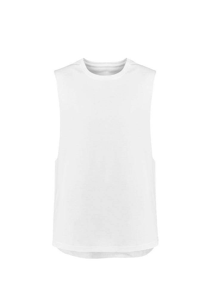 Mens Streetworx Sleeveless Tee - White - Front
