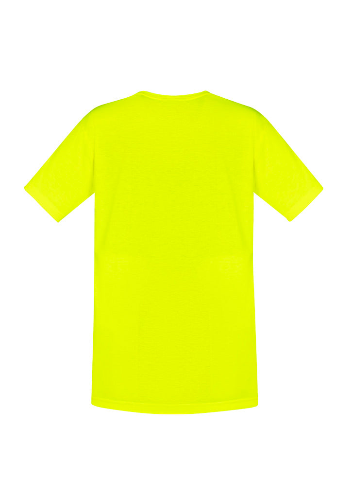 Mens Hi Vis Short Sleeve Tee - Yellow - Back