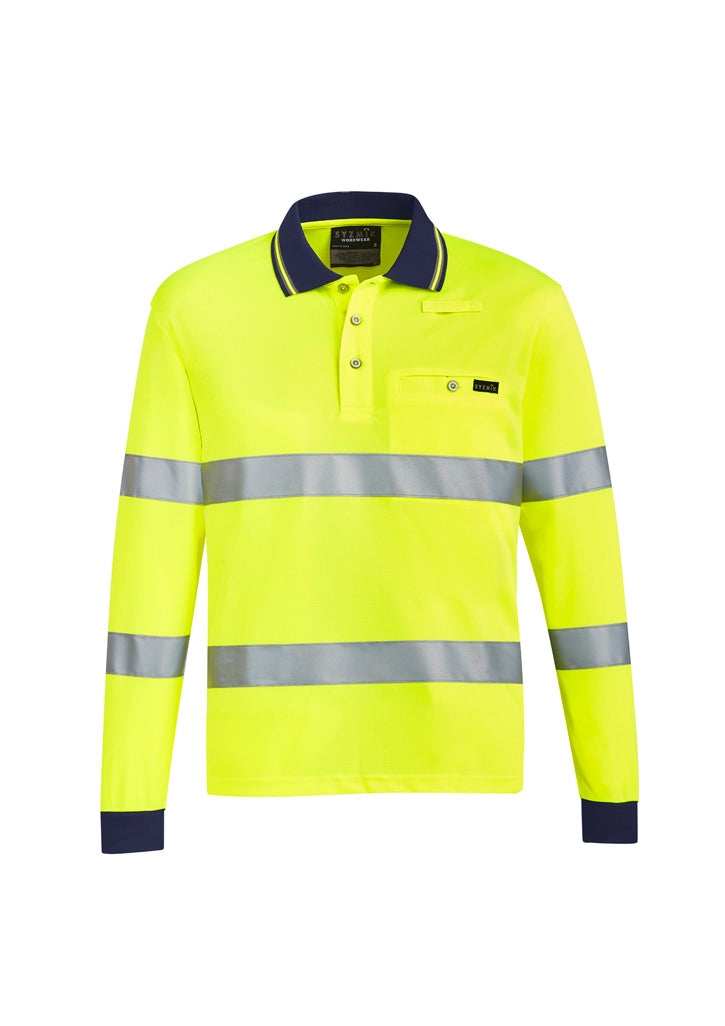 Unisex Hi Vis Bio Motion Taped Polo - Yellow - Front