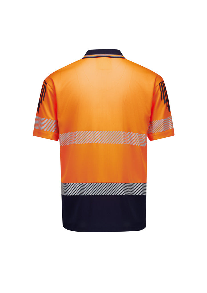 Mens Hi Vis Flux Segmented Tape Short Sleeve Polo 5