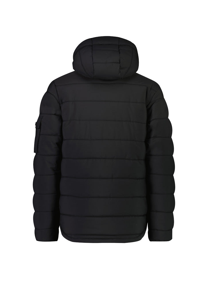 Unisex Streetworx Hooded Puffer Jacket - Black - Back