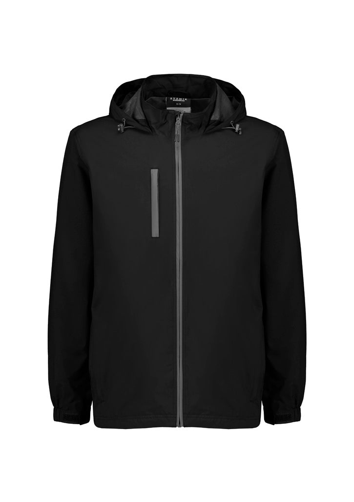 Unisex Super Light Packable Rain Jacket - Black - Front