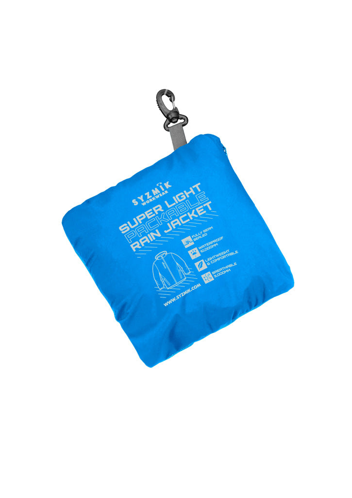 Unisex Super Light Packable Rain Jacket - Cobalt - View