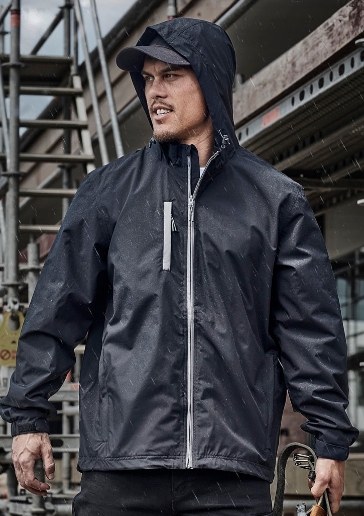 Unisex Super Light Packable Rain Jacket - Black - Model