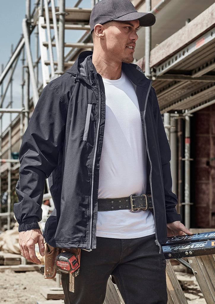 Unisex Super Light Packable Rain Jacket - Black - Model