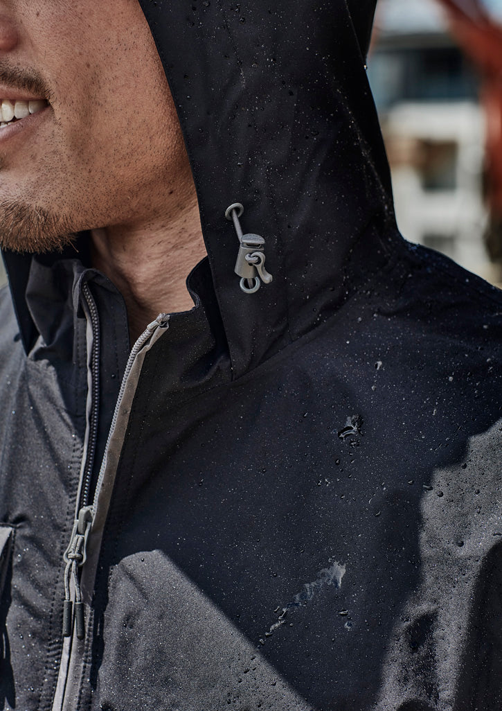 Unisex Super Light Packable Rain Jacket - Black - Model
