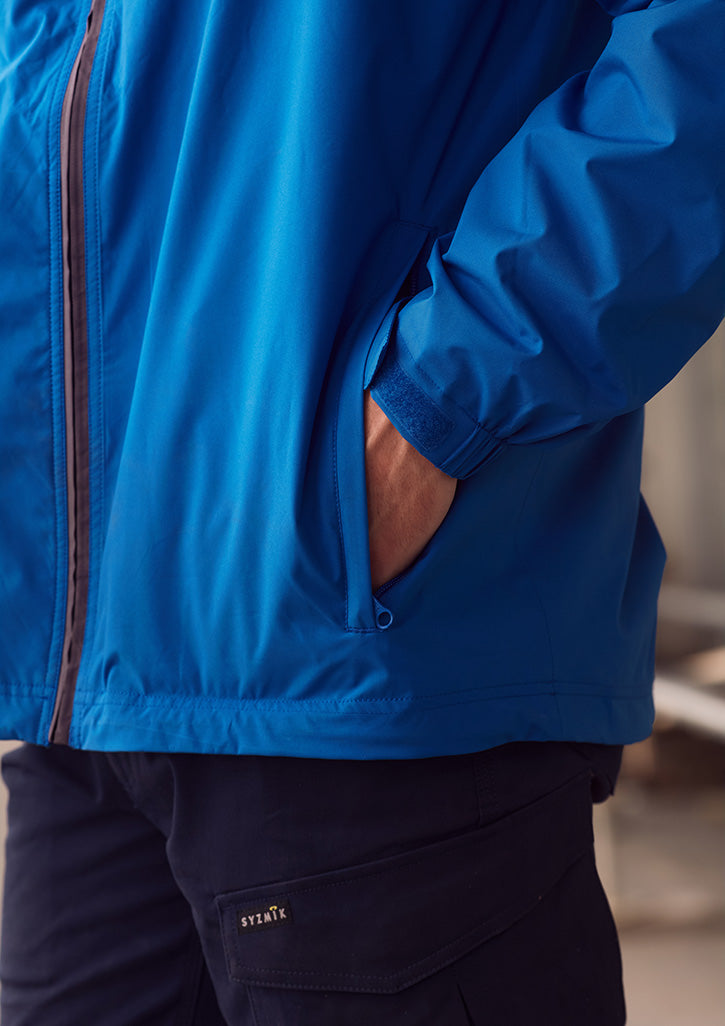 Unisex Super Light Packable Rain Jacket - Cobalt - Model