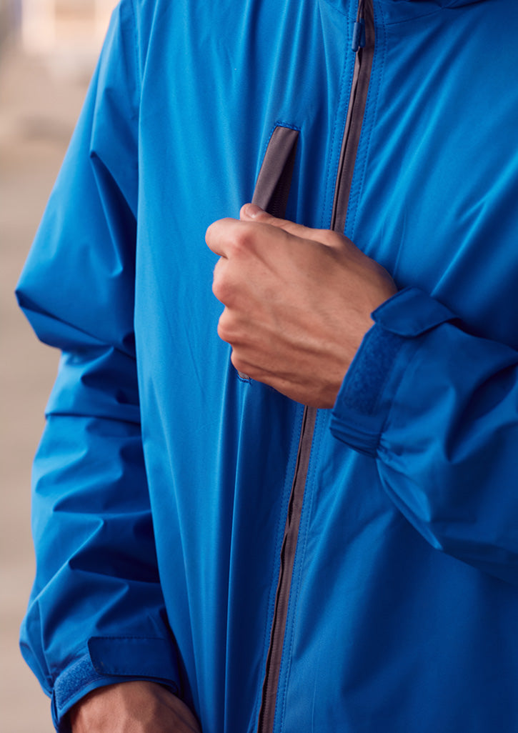 Unisex Super Light Packable Rain Jacket - Cobalt - Model