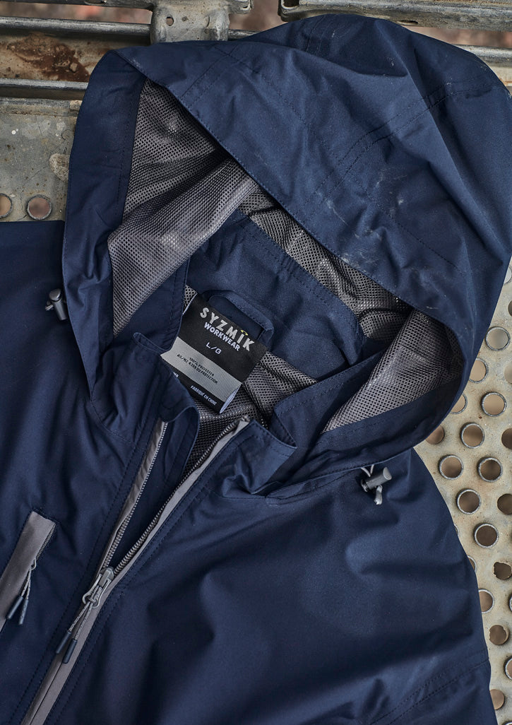 Unisex Super Light Packable Rain Jacket - Navy - Model