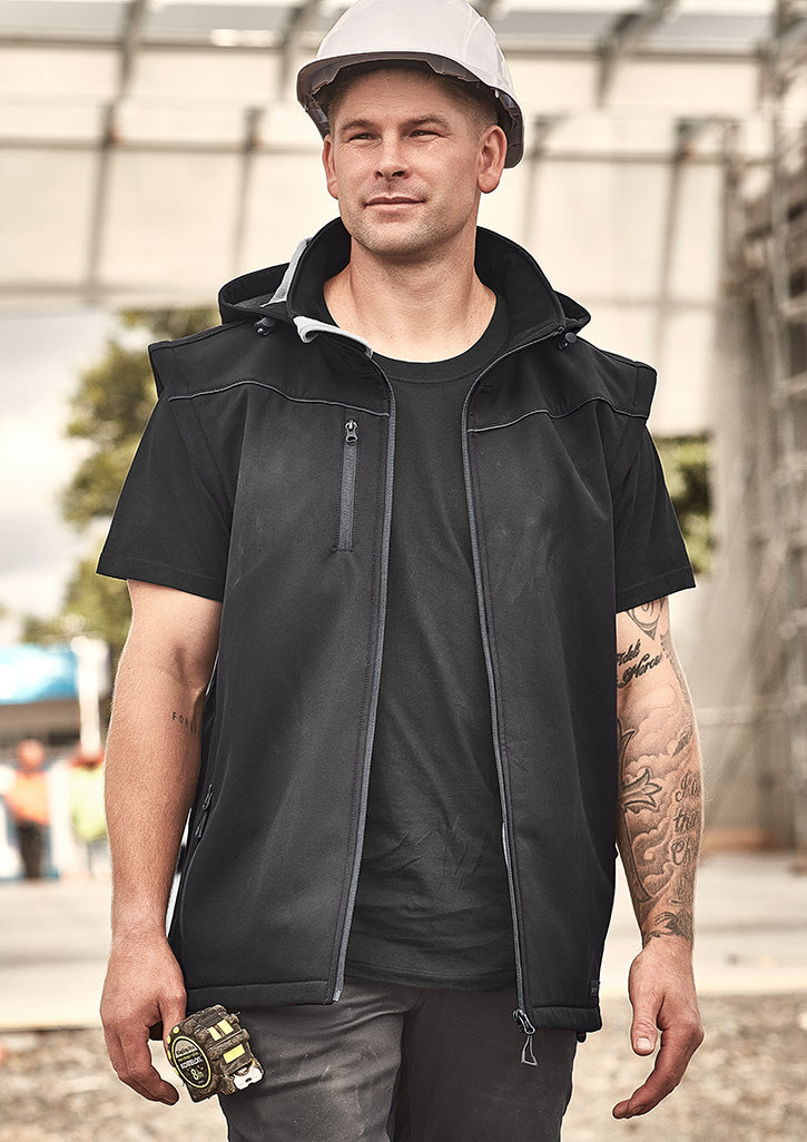 Unisex Streetworx 2 In 1 Stretch Softshell Jacket - Black - Model