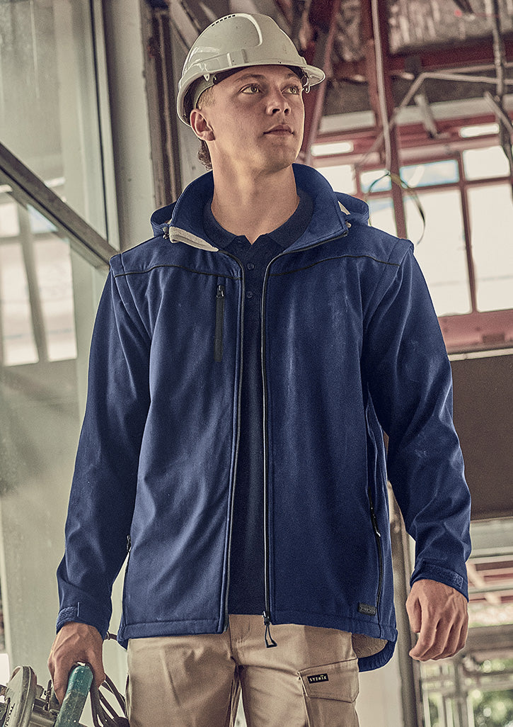 Unisex Streetworx 2 In 1 Stretch Softshell Jacket - Navy - Model