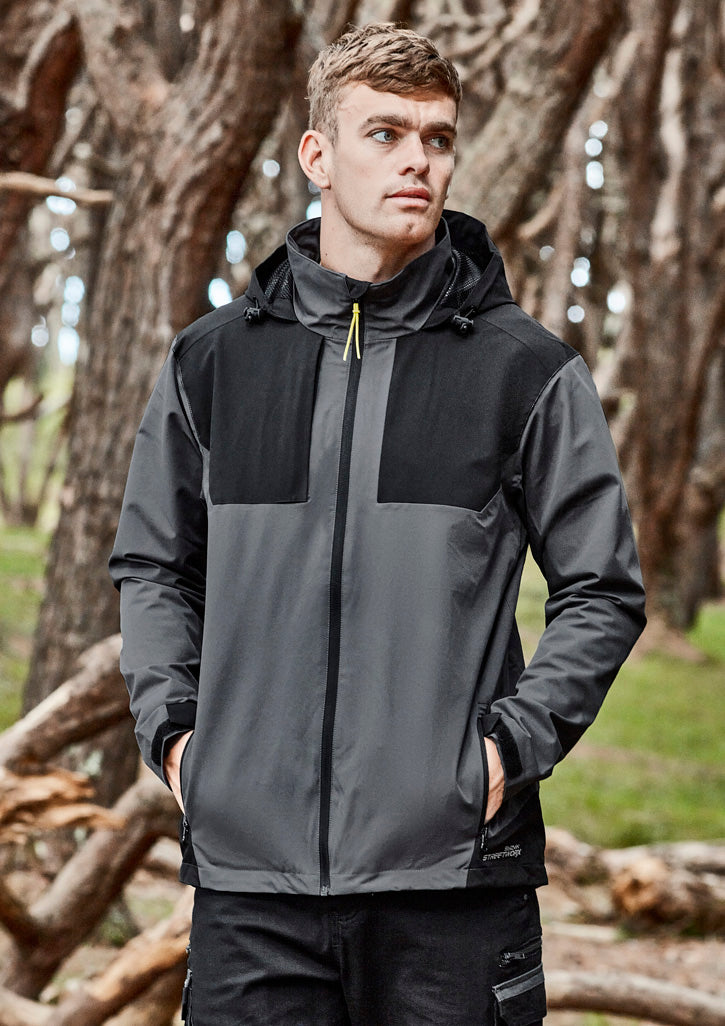 Unisex Streetworx Stretch Waterproof Jacket - Charcoal/Black - Model