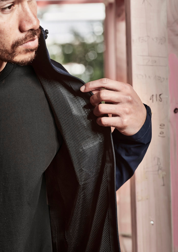 Unisex Streetworx Stretch Waterproof Jacket - Navy/Dark Navy - Model