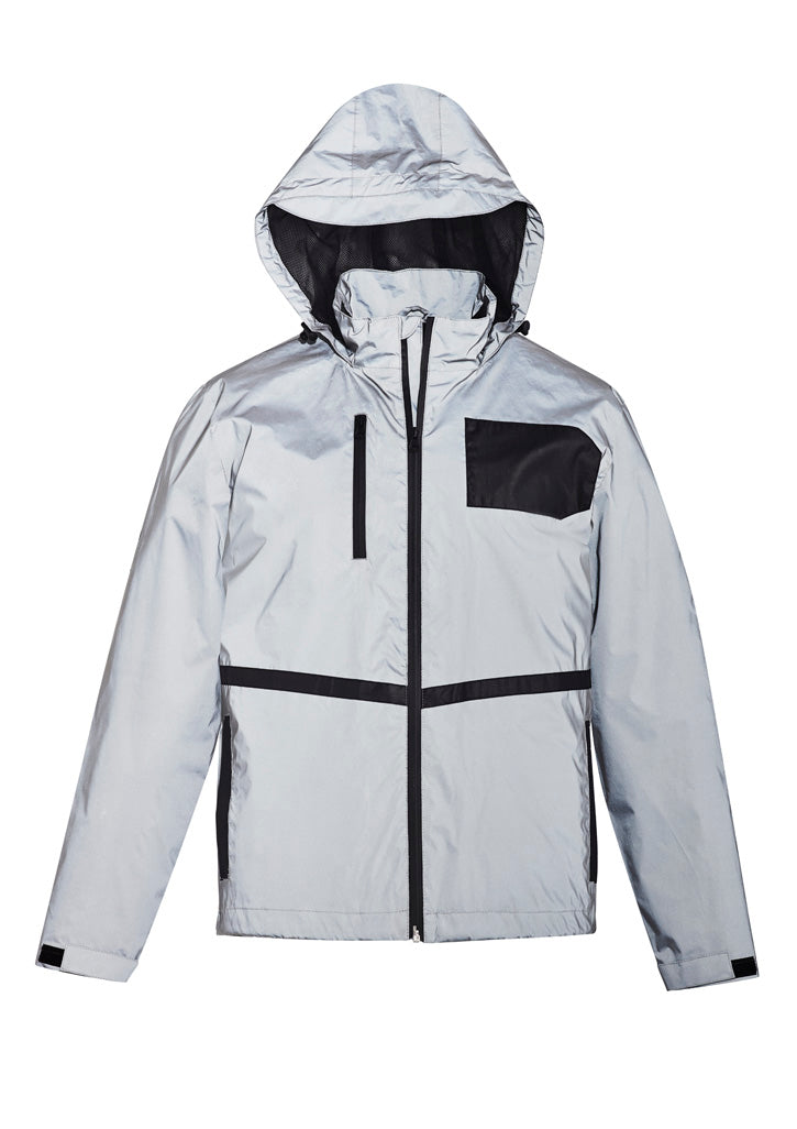 Unisex Streetworx Reflective Waterproof Jacket - Reflective Silver - Front