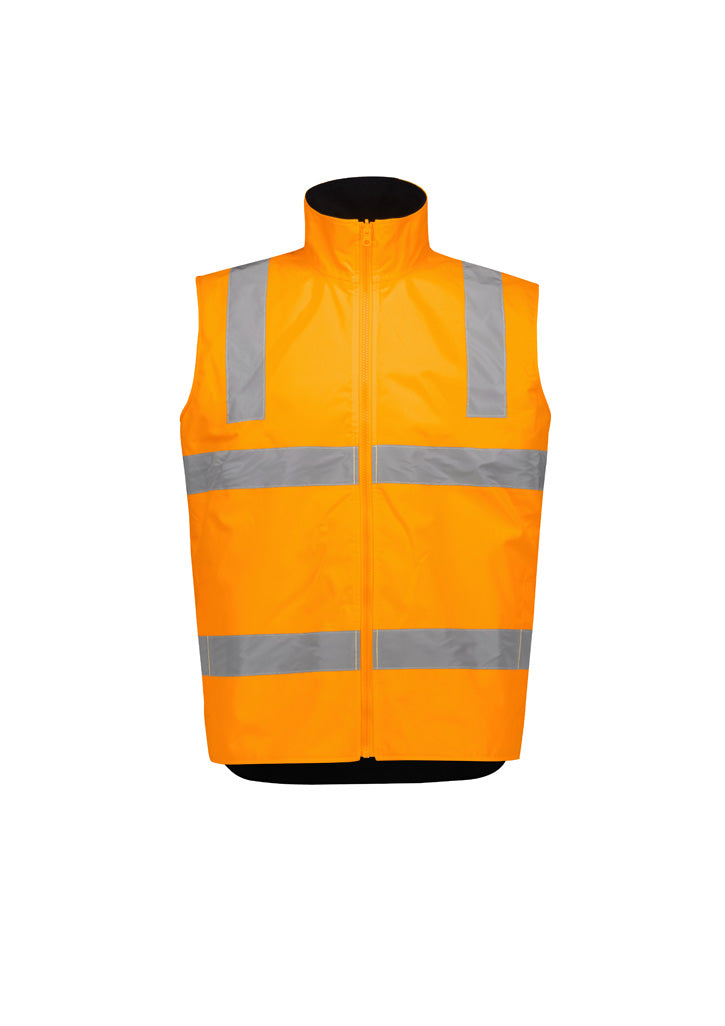 Unisex Hi Vis VIC Rail 4 In 1 Waterproof Jacket - VIC Rail Orange - View